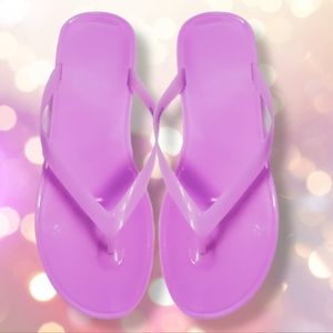#270 New Purple Ladies Jelly Thong Sandals Flip Flops Shoes Size 8 Comfortable
